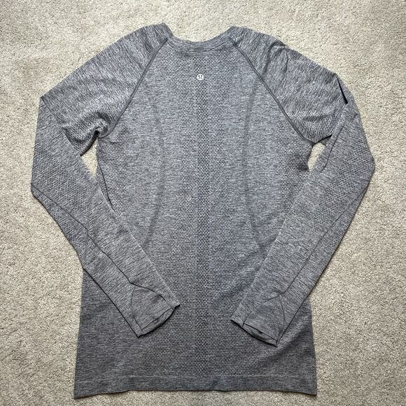 Lululemon Swiftly Tech Shirt Women 8 / 10 Long Sleeve Gray Top Run Yoga Workout - Picture 7 of 11